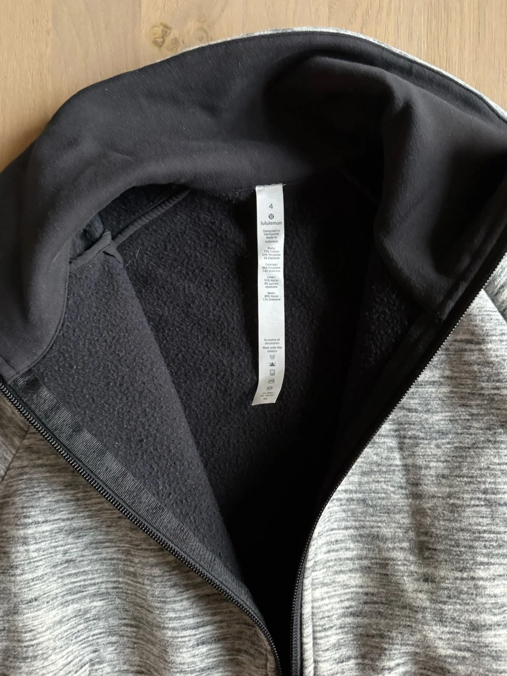 Lululemon Heather Gray Full-Zip fleece lined Sweater Jacket